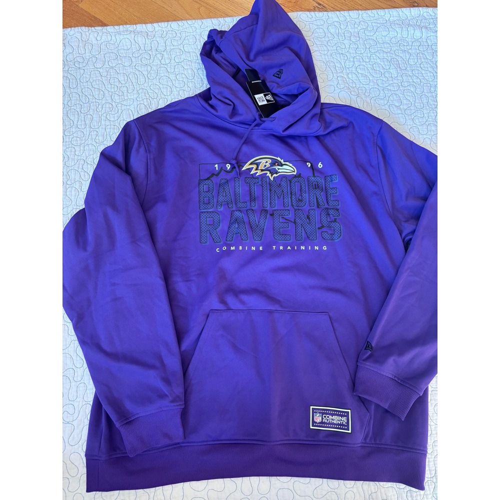 New Era Baltimore Ravens NFL Combine Training Hoodie Purple Mens 2XL